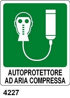 Autoprotettore ad aria compressa - C - Alluminio 230x310 mm