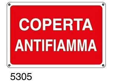 Coperta antifiamma - B - Alluminio 500x330 mm