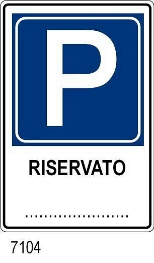 Riservato - B - Alluminio Rifrang. - 400x600 mm