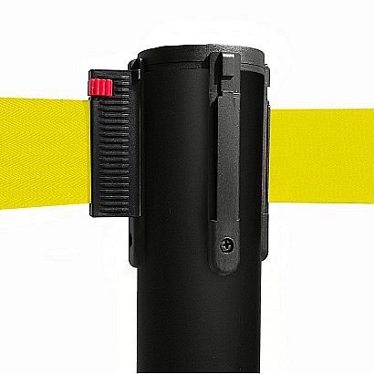 Colonnina Tendilinea Rossa 15 kg con Base Piatta - Colore Giallo