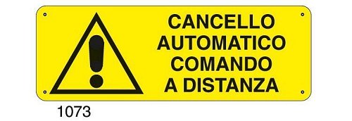 Cancello automatico comando a distanza - A - Alluminio 350x125 mm