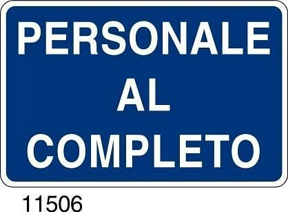 Personale al completo - B - Alluminio 700x500 mm - conf. 10pz