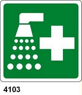 Doccia di emergenza - C - Alluminio 230x230 mm