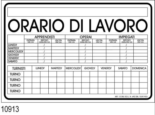Orario di lavoro