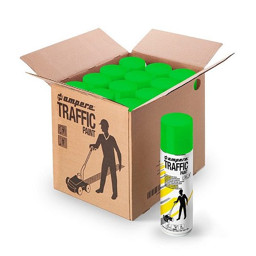 TRAFFIC PAINT bombolette vernice per macchinetta traccialinee - Verde - 12 Bombolette