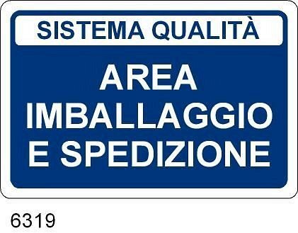 Area imballaggio e spedizione - A - Alluminio - 300x200 mm