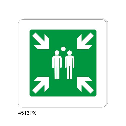 Punto di raccolta - Plexiglass - B - 150x150 mm - Monofacciale - Senza Fori