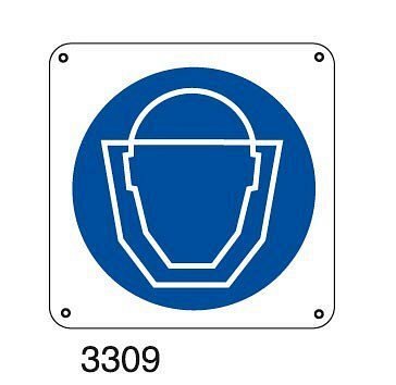 Obbligo uso dello schermo protettivo - D - Alluminio 435x435 mm - Conf 10 pz.