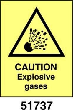 Caution explosive gases - A - ADL 150x200 mm