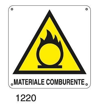 Materiale comburente - B - PVC adesivo 220x220 mm