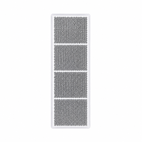 Catadiottro Rettangolare Bianco cm 5x18