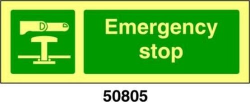 Emergency stop - A - ADL 300x100 mm - Conf 10 pz.