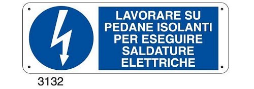 Lavorare su pedane isolanti per eseguire saldature elettriche - C - Alluminio 330x500 mm