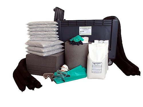 Kit antisversamento universale con ruote contenitore grancassa