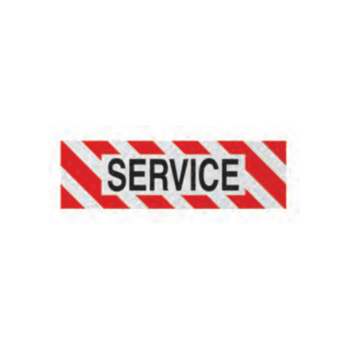 VEHICULE SERVICE - Pannello di servizio retroriflettente 500x150mm