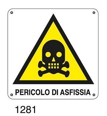 Pericolo di asfissia - A - Alluminio 145x145 mm