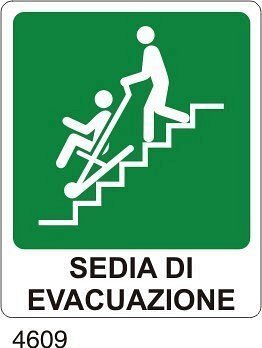 Sedia di evacuazione sx - C - Alluminio 230x310 mm