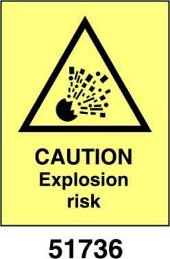 Caution explosion risk - A - ADL 150x200 mm