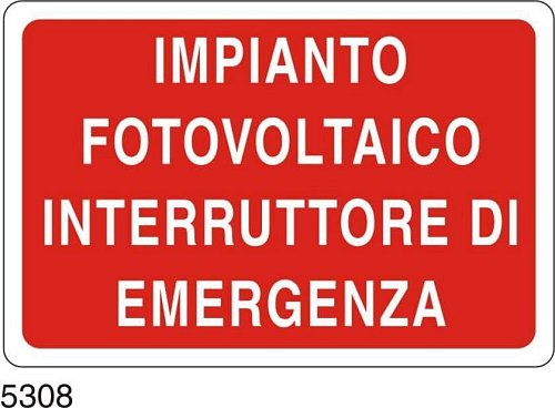 Impianto fotovoltaico interruttore di emergenza