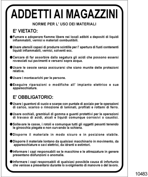 Addetti ai Magazzini - A - Alluminio - 250x350 mm