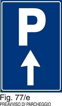 Parcheggio a diritto - A - Alluminio CL.1 40x60 cm