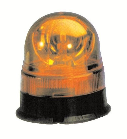 Girofaro a base piana giallo ambra 12 volt