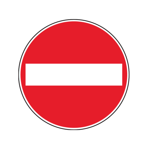 Divieto di accesso / senso vietato - B - Ferro CL.1 60cm
