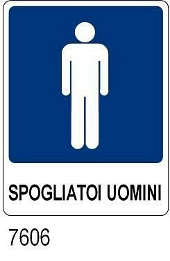 Spogliatoi Uomini - A - Alluminio - 160x210 mm