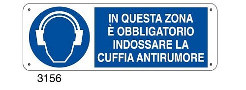 In questa zona è obbligatorio indossare la cuffia antirumore