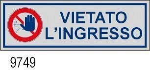 Etichetta adesiva Vietato l'ingresso 170x45 mm