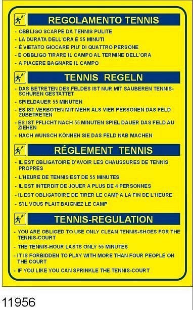 Regolamento Tennis - Alluminio piano