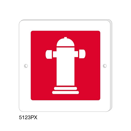 Attacco pompa VV.F. - Plexiglass - B - 150x150 mm - Monofacciale - 2 Fori