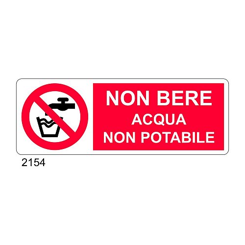 Non bere, acqua non potabile - B - Alluminio 765x270 mm