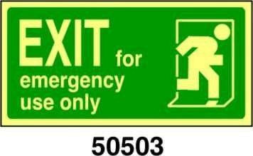 Exit for emergency use only - A - PVL 200x100 mm