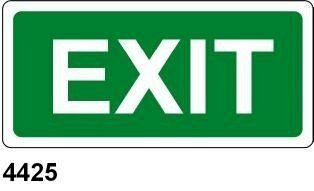 Exit - B - Alluminio 375x175 mm - Conf 10 pz.
