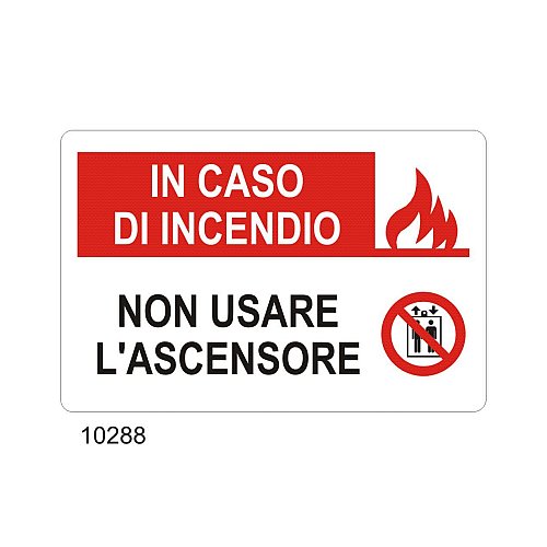 In caso di incendio non usare l'ascensore