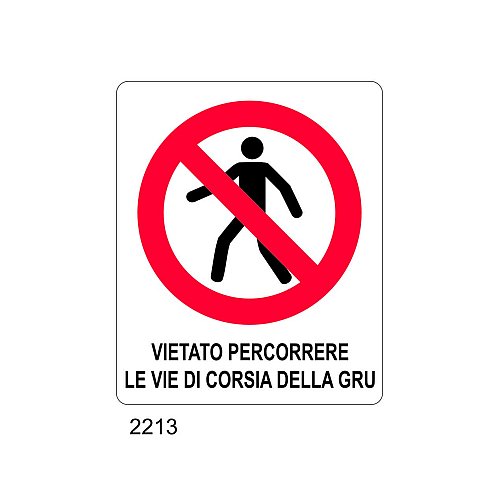 Vietato percorrere le vie di corsa della gru