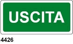 Uscita - B - Alluminio 375x175 mm