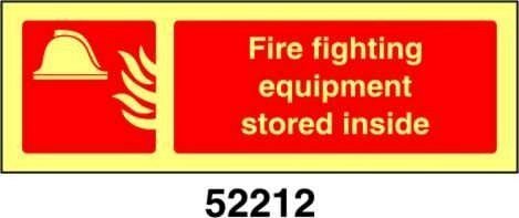 Fire fighting equipment stored inside