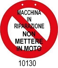 Macchina in riparazione non mettere in moto - C - PVC Rigido - 300mm
