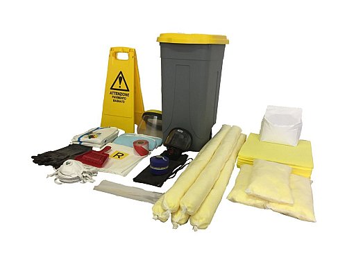 Kit antisversamento per rischio chimico contenitore cilindrico omologato ONU cm Ø 49,6 x 80 h