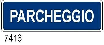 Parcheggio - B - Alluminio - 800x250 mm - Conf 10 pz.