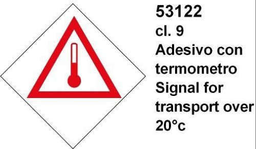 Adesivo con termometro cl.9 - D - Alluminio - 300x300 mm