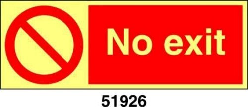 No exit - B - ADL 300x100 mm - Conf 10 pz.