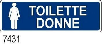 Toilette Donne - A - Alluminio - 350x125 mm