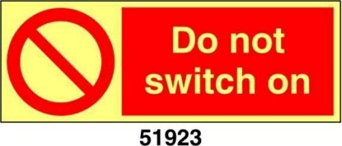 Do not switch on - A - PVL 200x75 mm