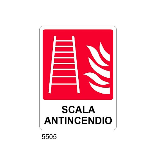 Scala antincendio - A - Alluminio 120x145 mm