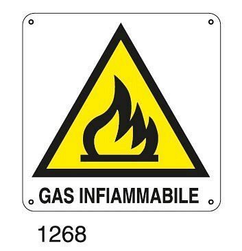 Gas infiammabile - C - Alluminio 360x360 mm - Conf 10 pz.