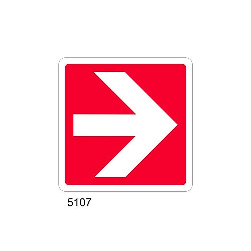 Freccia direzionale - D - Alluminio 370x370 mm