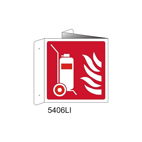 Estintore Carrellato - Alluminio - D - 370x370mm - Bifacciale a Libro - Non Luminescente